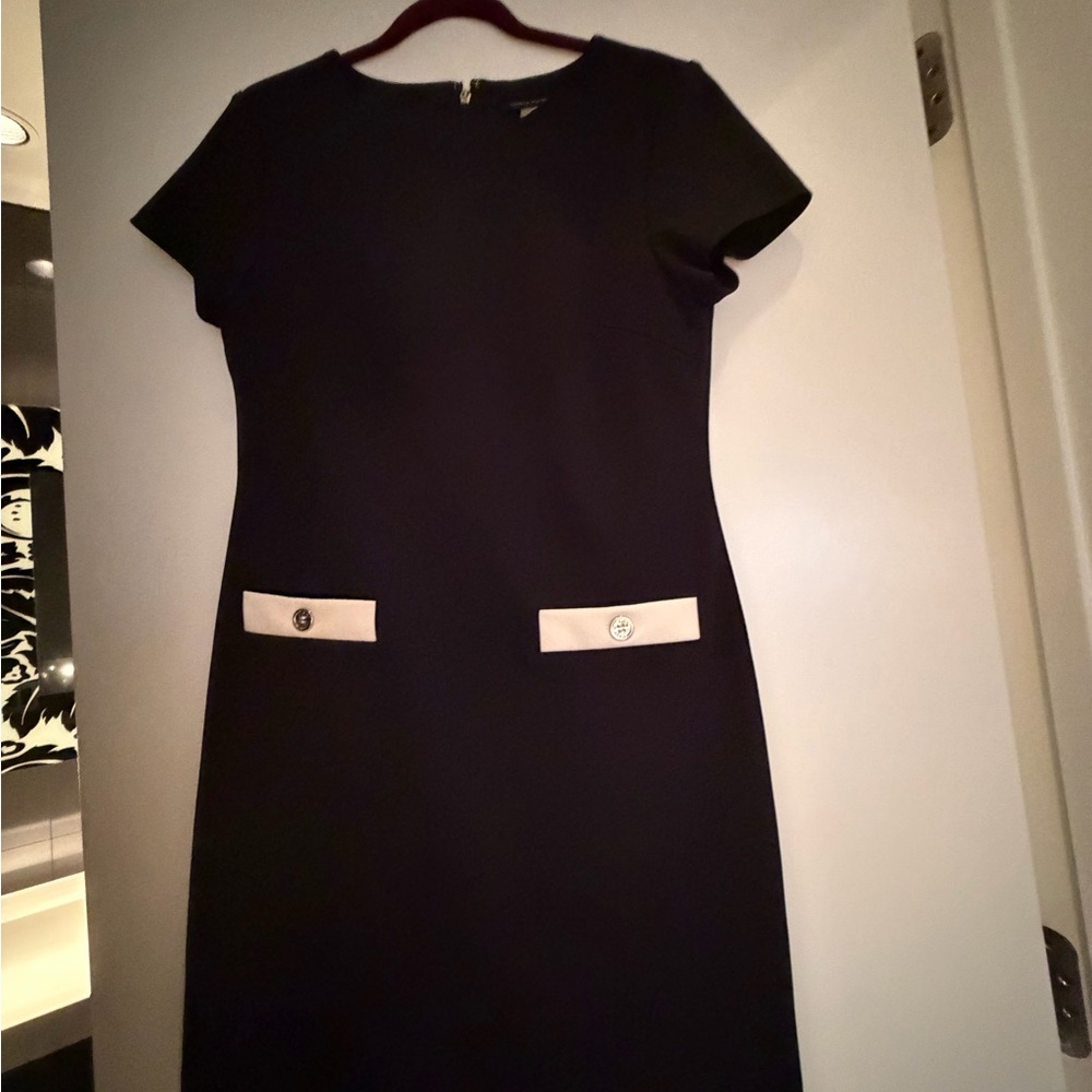 Elegant Black and Cream Dress